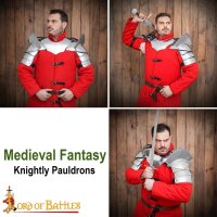 The Questing Knight Medieval Fantasy Pauldrons with Blade Breakers