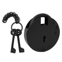 Ancient Dungeon Hand Forged Iron Padlock with Paired Functional Keys