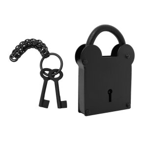 Treasurer Iron Padlock with Chainmail Keychain and Paired...