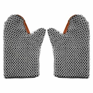 medieval chain gloves mittens unriveted ID 10mm carbon steel