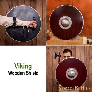 Viking Wooden Round Shield Handmade and Fully Functional