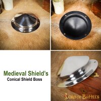 Conical Steel Shield Boss Handmade Functional Umbo