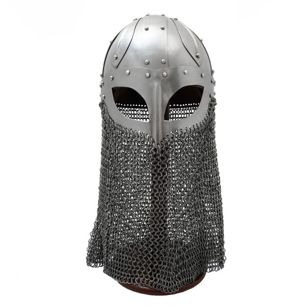 Viking Spectacle Helmet with Butted Chainmail Camail 16 gauge
