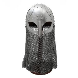 Viking Spectacle Helmet with Butted Chainmail Camail 16 gauge