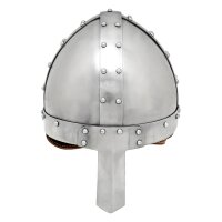 Medieval Norman Nasal Steel Helmet with Leather Liner 16 gauge