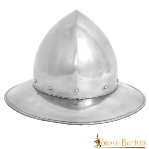 XIV Century kettle Hat Steel Helmet with leather Liner