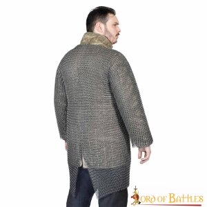 Round Ring Chainmail Hauberk Shirt, Butted, ID 9 mm, Spring Steel