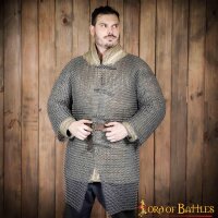 Round Ring Chainmail Hauberk Shirt, Butted, ID 9 mm, Spring Steel