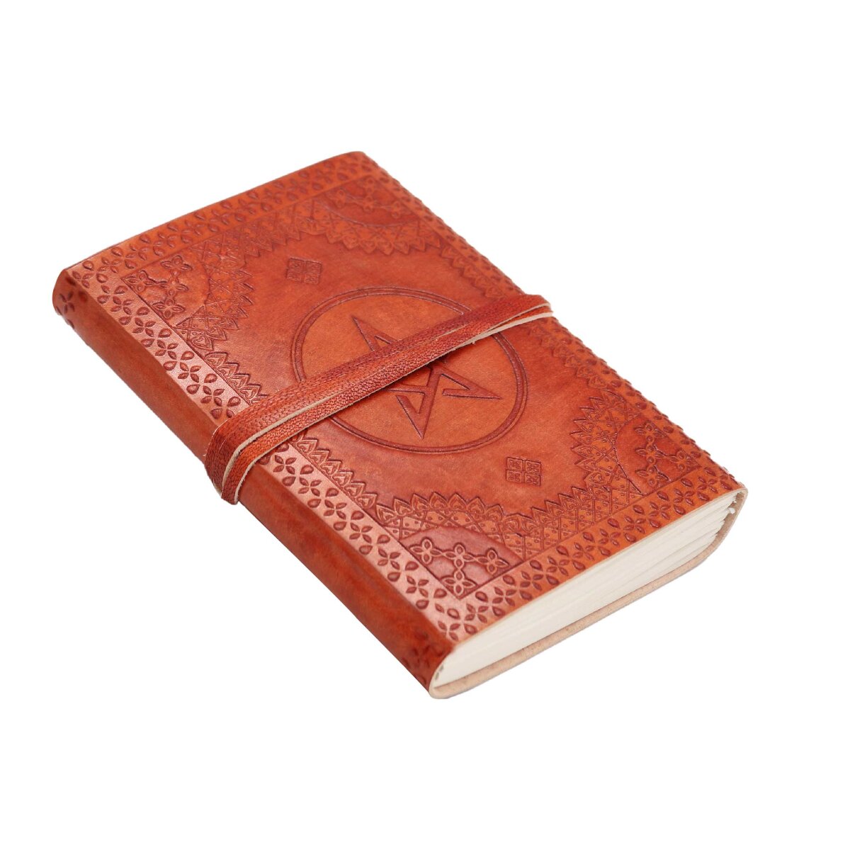 Medieval Pentagram Journal Handcrafted Genuine Leather...