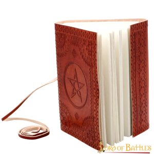 Medieval Pentagram Journal Handcrafted Genuine Leather...