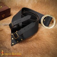 Leather Sword Hanging Belt Twin-Buckle Baldric