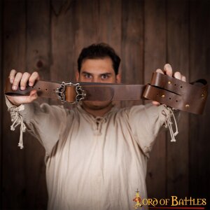 Pirates Leather Baldric Sword Hanging Belt for LARP and Cosplay