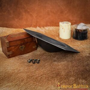 Hexagonal steel shield boss, 16 gauge (1.6 mm), handcrafted