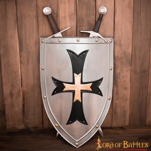 Fantasy Crusader Knight Steel Shield