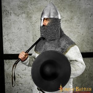 Medieval Fencers Blackened Buckler Functional Steel Shield