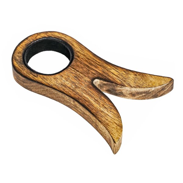 Handcrafted Genuine Wooden Horn stand with Suede Leather Lining