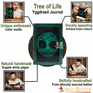 Medieval Tree of Life Journal Handcrafted Genuine Leather Diary Notes