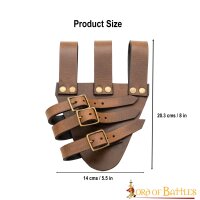 Tri Buckle Angled Sword Frog Genuine Leathercraft