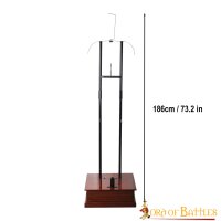 Full Armour Display Steel Stand Hardwood Base Medieval Decor