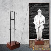 Full Armour Display Steel Stand Hardwood Base Medieval Decor