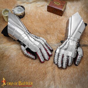 Late Medieval / Gothic Knightly Steel Gauntlets 18 gauge