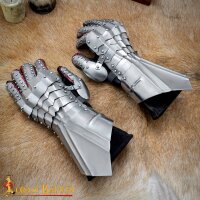 Late Medieval / Gothic Knightly Steel Gauntlets 18 gauge