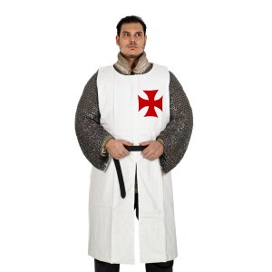 Tabard médiéval de chevalier templier en coton