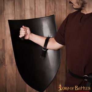 Medieval Left Handed Steel Heater Shield Blank 18 gauge Steel