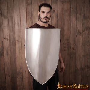 Medieval Left Handed Steel Heater Shield Blank 18 gauge Steel