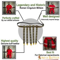 Historically Inspired Roman Cingulum Militare Decorated Belt