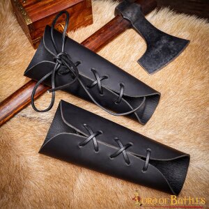 Handcrafted Medieval Authentic Leather Bracers