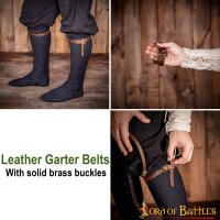 Medieval Renaissance Genuine Leather Leg Garters
