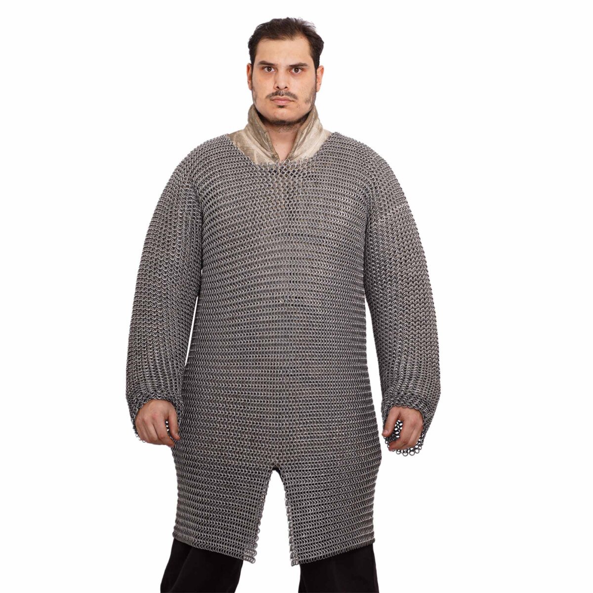 Chainmail Hauberk Shirt, Butted, ID 10 mm, Round Rubber...