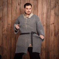 Chainmail Hauberk Shirt, Butted, ID 10 mm, Round Rubber and Aluminium Rings