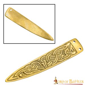 Celtic Knotwork Pure Solid Brass Belt End Chape Functional Clothing Accessory