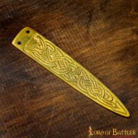 Celtic Knotwork Pure Solid Brass Belt End Chape Functional Clothing Accessory