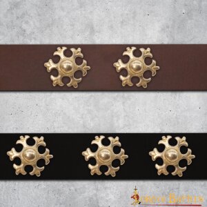 Fleur Pure Solid Brass Leather Mounts Functional Set of 5