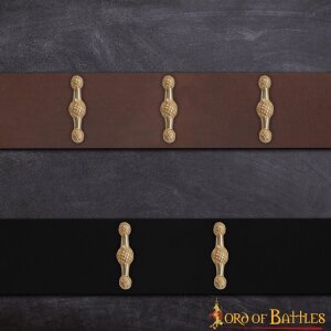 Medieval Pure Solid Brass Leather Mount Set of 5