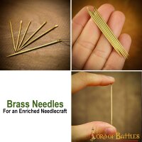 Medieval Pure Brass Needle Fully Functional Accessory Set of 6