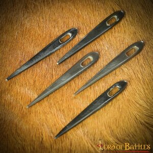 Viking Nalbinding Horn Needles Set of 5 Genuine Horn Accessory