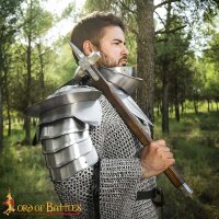 Fantasy Knight Pauldrons with Blade Breakers 18 gauge