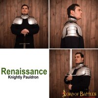 Renaissance Knightly Pauldrons 16 gauge