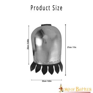 Medieval Spaulders with elegant Leather edges 16 gauge