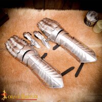 Late Medieval Gothic Knight Gauntlets 16 gauge