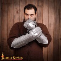 Late Medieval Gothic Knight Gauntlets 16 gauge