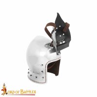 Late Medieval Klappvisor Bascinet Fully Functional BATTLE READY Steel Helmet 16 gauge