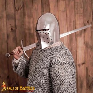 14th century Knight Bascinet Fully Functional BATTLE READY Steel Helmet 16 gauge