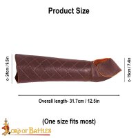 Archer Genuine Leather Single Handed Bracers Functional Arm Protection Brown