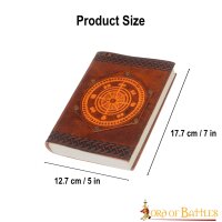 Fleur de Lis Navigation Compass Journal Handcrafted Genuine Leather Diary Notes