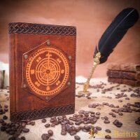 Fleur de Lis Navigation Compass Journal Handcrafted Genuine Leather Diary Notes